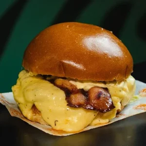 Three Cheeses & Bacon Burger